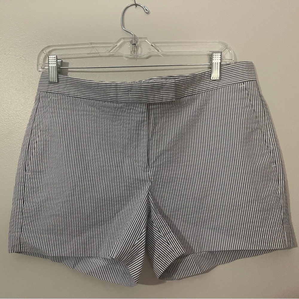 Ann Taylor Seersucker Blue & White Women's Shorts
